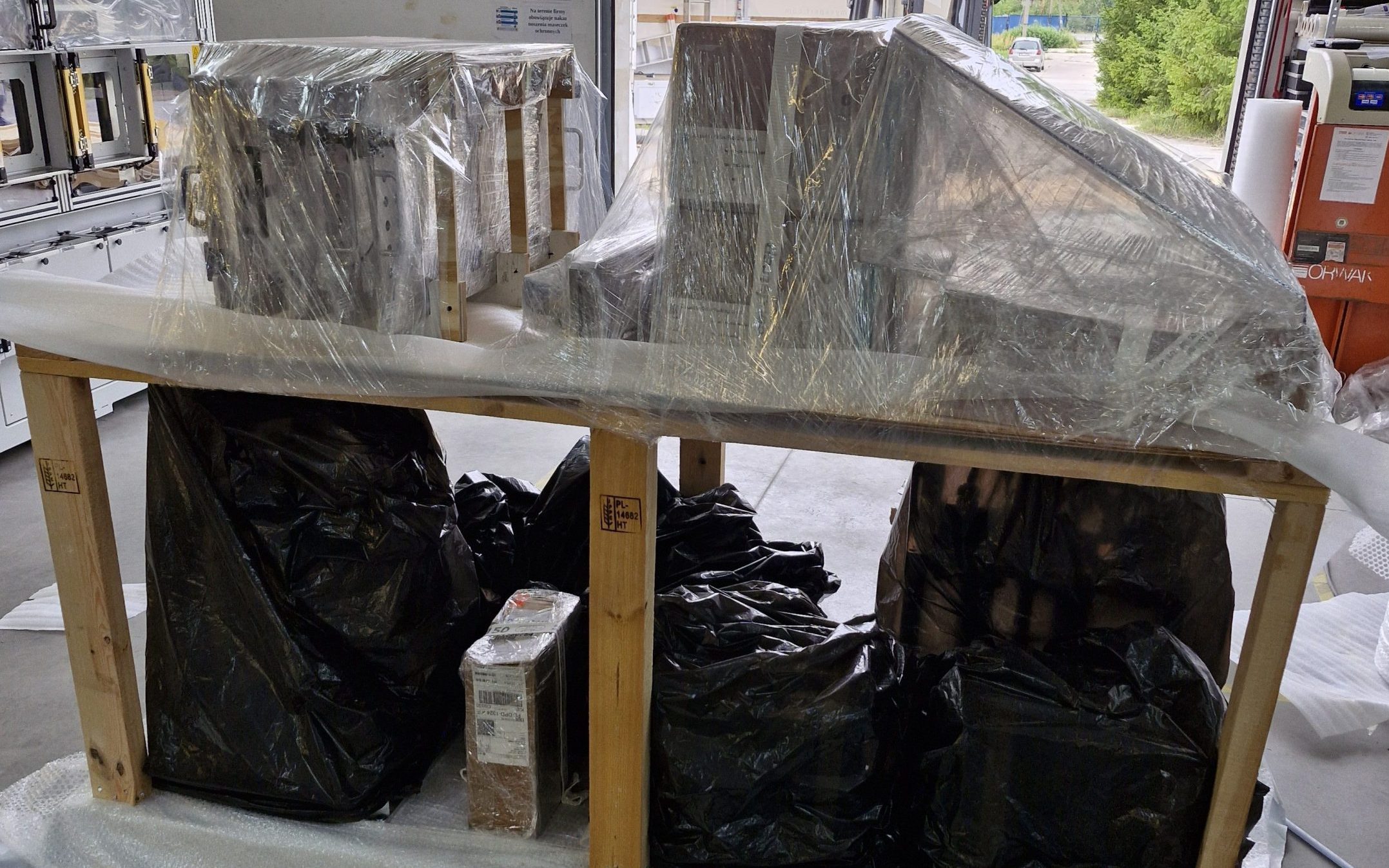 Verpackung von Maschinen für den Transport